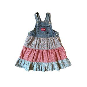 24M OshKosh B'gosh Denim Floral Mixed Print Dress